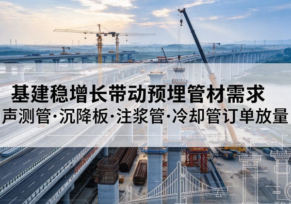富蕴基建稳增长带动预埋监测管材需求，声测管、沉降板、注浆管订单持续放量