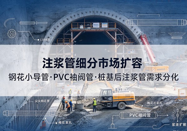 富蕴注浆管细分市场扩容，隧道钢花小导管、PVC 袖阀管、桩基后注浆管需求分化